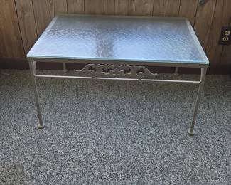 Wrought Iron Scrollwork Coffee Table