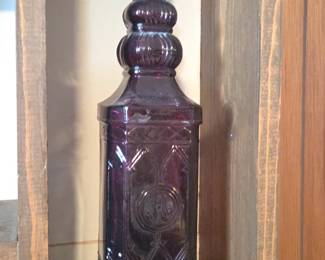 Vintage Amethyst Glass Decanter