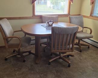 Oak Pedestal Dining Set