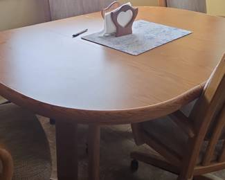 Oak Pedestal Dining Set third image
