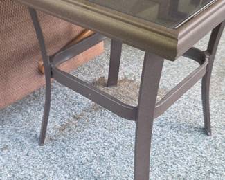 Square Metal Glass Side Table second image