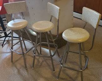 Vintage Chrome Bar Stools Set of