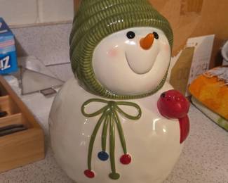 Ceramic Snowman Cookie Jar