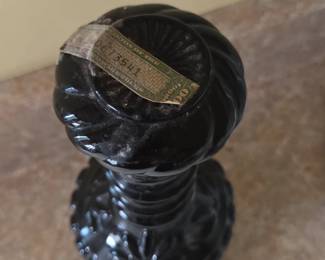 Vintage Jim Beam Black Glass Decanter second image