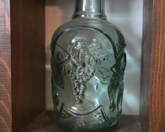 Embossed Fruit Glass Decanter Bottle