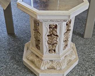 Hollywood Regency Octagonal Pedestal Table