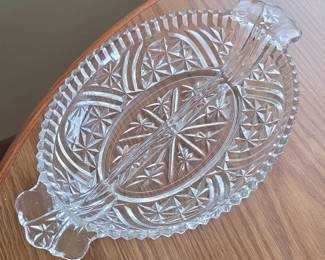 Anchor Hocking Stars and Bars Relish Tray