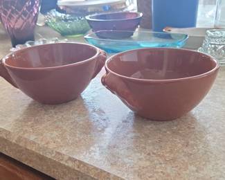 Brown Ceramic Lug Bowls