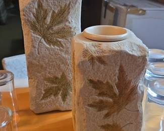 Maple Leaf Stone Vases