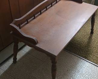 Vintage Colonial Spindle Back Bench second image