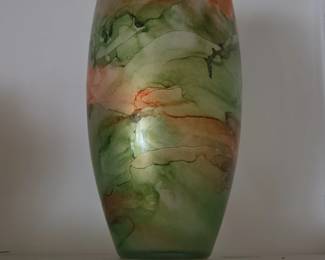 Alcohol Ink Glass Vase