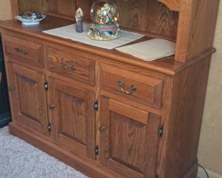 Oak China Hutch Cabinet third image