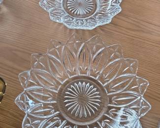 Federal Glass Petal Bowls