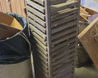 Tall Slatted Wooden Crate