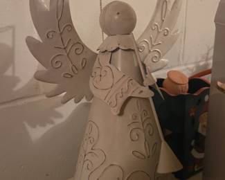 Cream Metal Angel Figurine