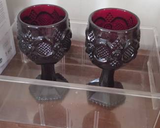 Avon Cape Cod Ruby Red Goblets