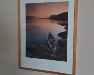 Framed Canoe Lake Photograph