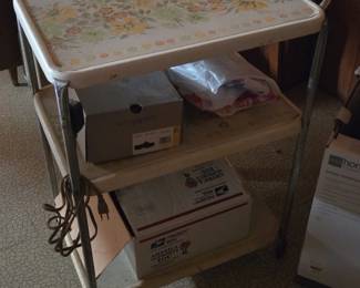 Vintage Cosco Floral Serving Cart