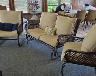Wicker Patio Conversation Set