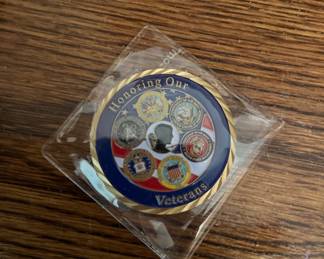 Collectible veteran coin