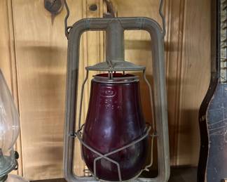 Dietz Monarch Rail Road Lantern Fitzall Red Globe Vintage 1900’s