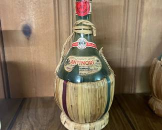 Vintage ANTINORI red Chianti  wine bottle