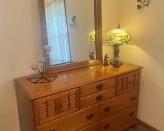 Pine dresser with mirror