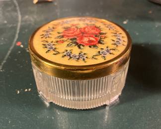 Vintage ladies powder jar
