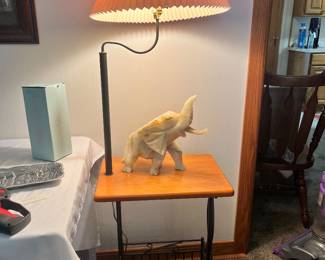 End table, pole lamp, two available