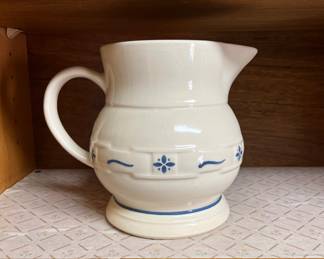 Longaberger, Roseville, small and large pitcher