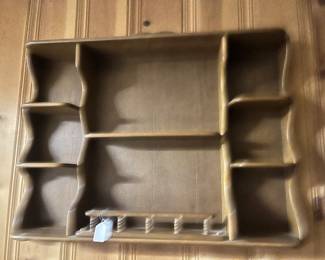 Wooden curio shelf