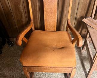 Oak captains chair