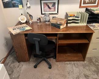 Computer desk and desk chair
