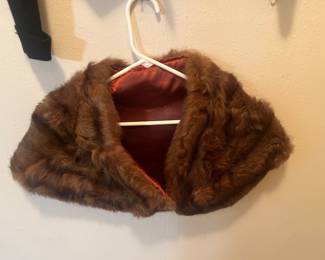 Ladies vintage fur shawl