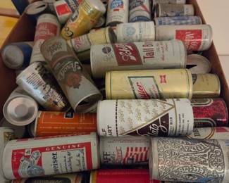 Vintage beer cans