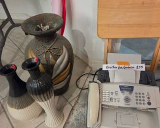 Vases, printer/fax