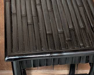 *Black Lacquered Bamboo Plant Stand 2