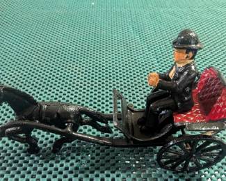*Cast Iron Horse, buggy  & rider