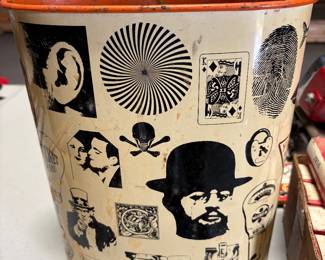 Clark 1960s pop art trashcan