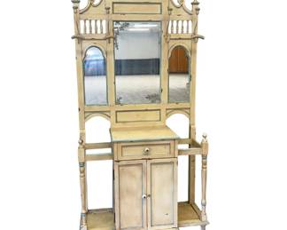 Hand-painted Hall Tree Distressed