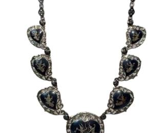 SIAM Goddess Silver Niello Necklace