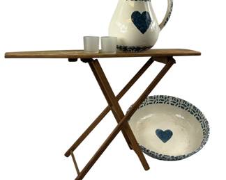 Pitcher & Basin Candle Holders Iron
