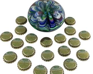Joe St. Clair Art Glass Paperweight & Fresca