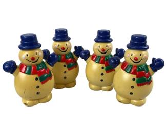 Vintage Snowman Figures Blow Mold