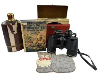 45 RPM Record Tote Flask Binoculars