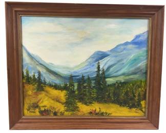Original Oil Painting Landscape Marge Sharrow Angola IN Native