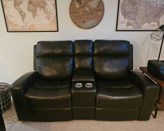 Love Seat Recliner Electric Leather
