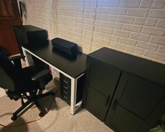 Desk & Storage Cabinet