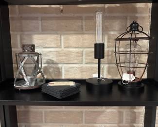 Metal candle holder/metal lamps/slate coasters
