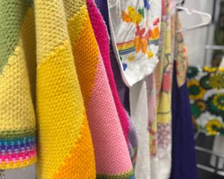 Vintage blankets, linens, towels
